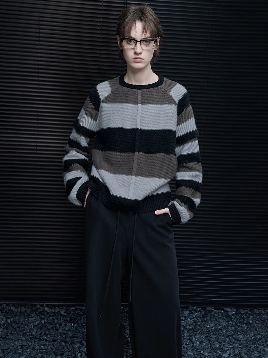 Women's Loose Knitted Wool Sweater Stripe Pattern Lazy Sle Fall New Arrival Moment ay Bla Stripes Warm Faionable
Women's Loose Knitted Wool Sweater Stripe Pattern Lazy Sle Fall New Arrival Moment ay Bla Stripes Warm Faionable