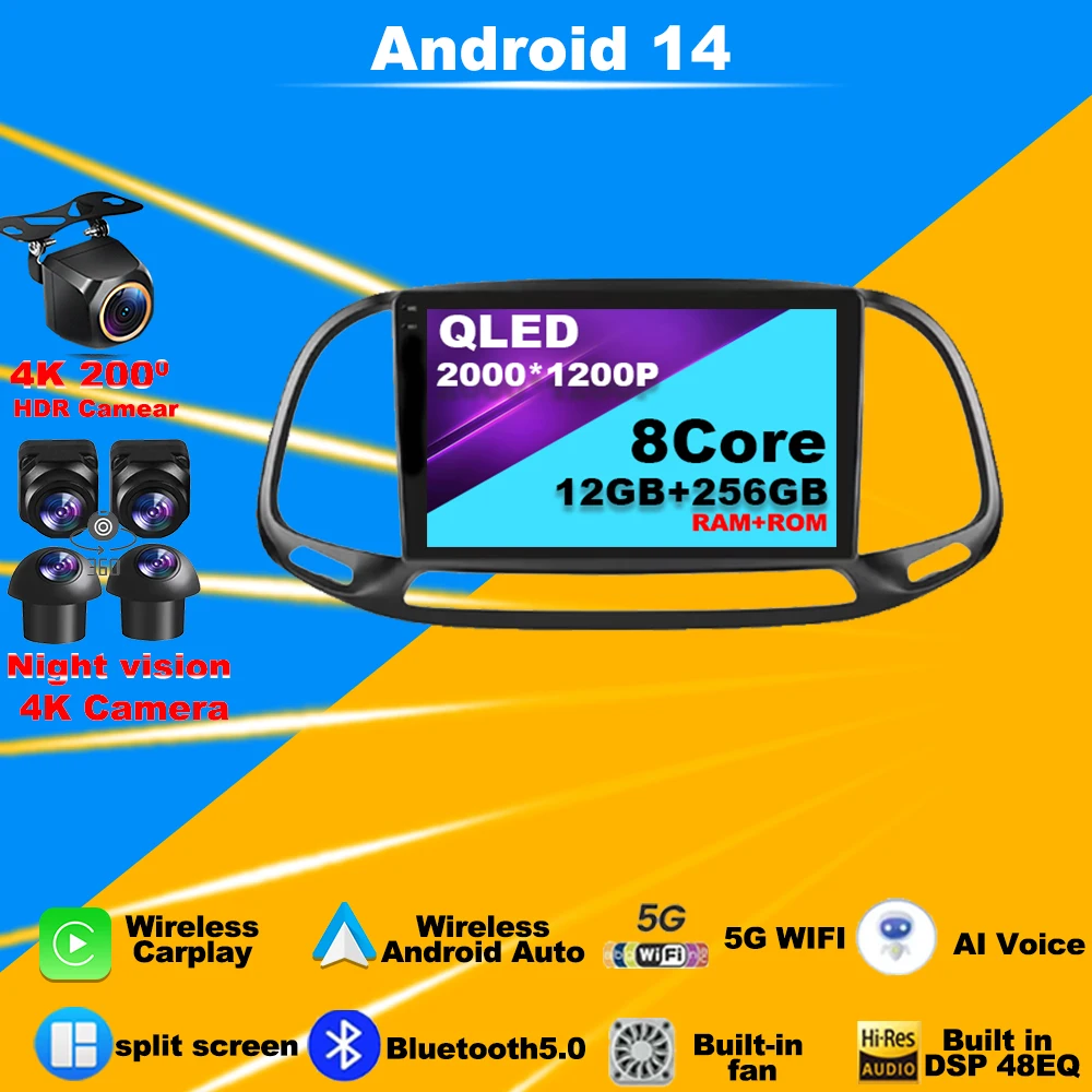 Android 14 Car Radio For Fiat Doblo 2015 - 2020 Multimedia Video Player Navigation Carplay Stereo 4G GPS DVD WIFI BT Stereo
Android 14 Car Radio For Fiat Doblo 2015 - 2020 Multimedia Video Player Navigation Carplay Stereo 4G GPS DVD WIFI BT Stereo