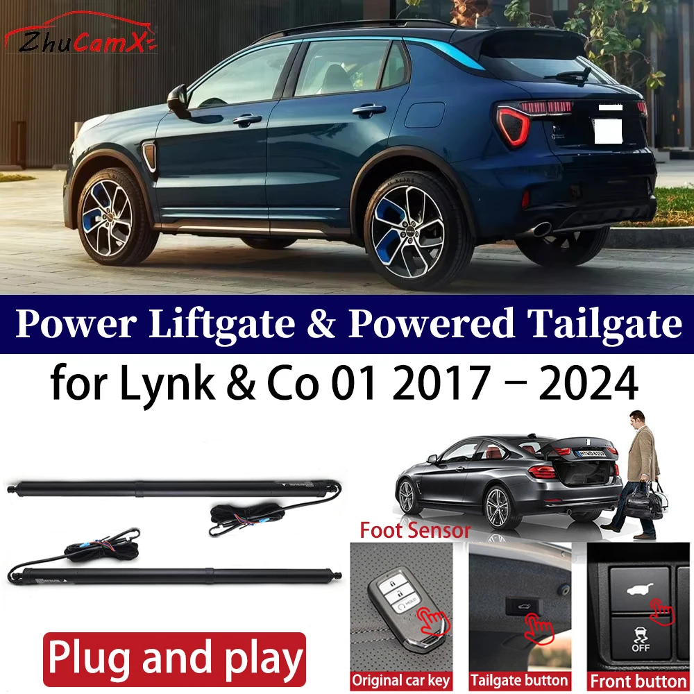 ZhuCamX for Lynk & Co 01 2017–2024 Car Power Liftgate Automatic One-Click Vehicle Powered Tailgate Strut Plug and play
ZhuCamX for Lynk & Co 01 2017–2024 Car Power Liftgate Automatic One-Click Vehicle Powered Tailgate Strut Plug and play