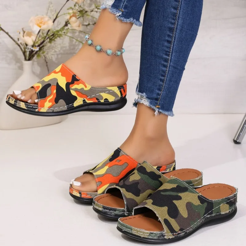 Women Wedge Slippers 2026 Summer New Fashion Retro Lightweight Platform Sandals Trendy Comfortable Non Slip Female Beach Shoes
Women Wedge Slippers 2026 Summer New Fashion Retro Lightweight Platform Sandals Trendy Comfortable Non Slip Female Beach Shoes