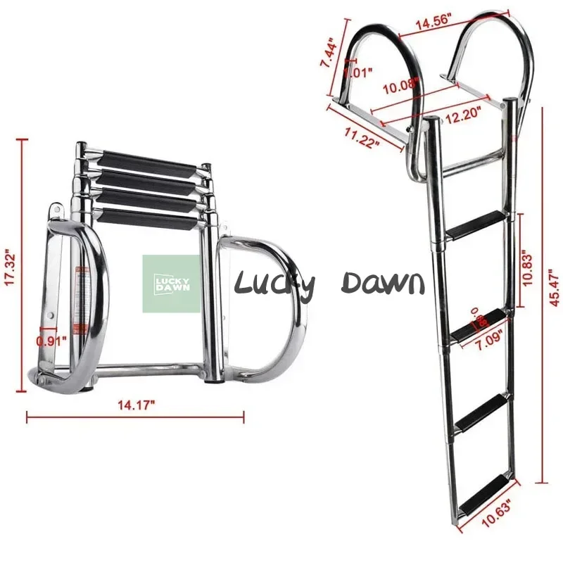 New 3/4 step marine stainless steel telescopic sliding folding gangway with handrail H step handrail BB
New 3/4 step marine stainless steel telescopic sliding folding gangway with handrail H step handrail BB