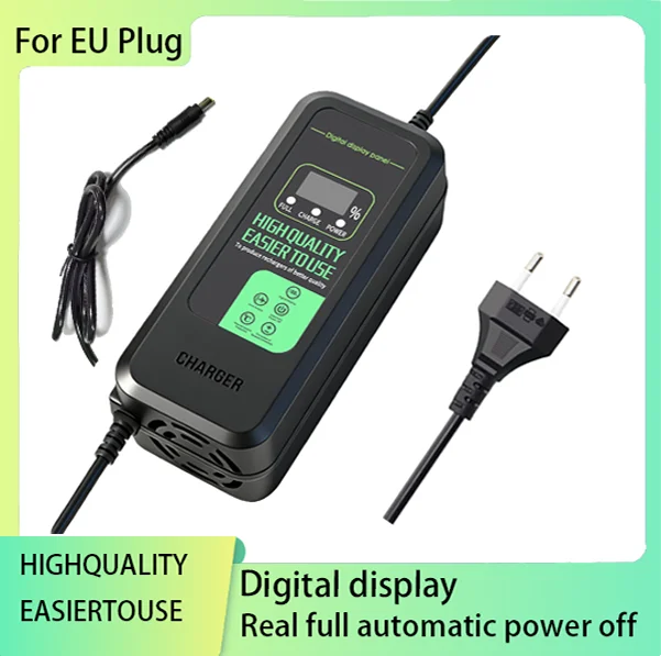 European-standard plug DC5525 with fan-cooled system,36V,42V/48V 54.6V 2A 5A brand-new lithium-ion charger Upgraded digital
European-standard plug DC5525 with fan-cooled system,36V,42V/48V 54.6V 2A 5A brand-new lithium-ion charger Upgraded digital