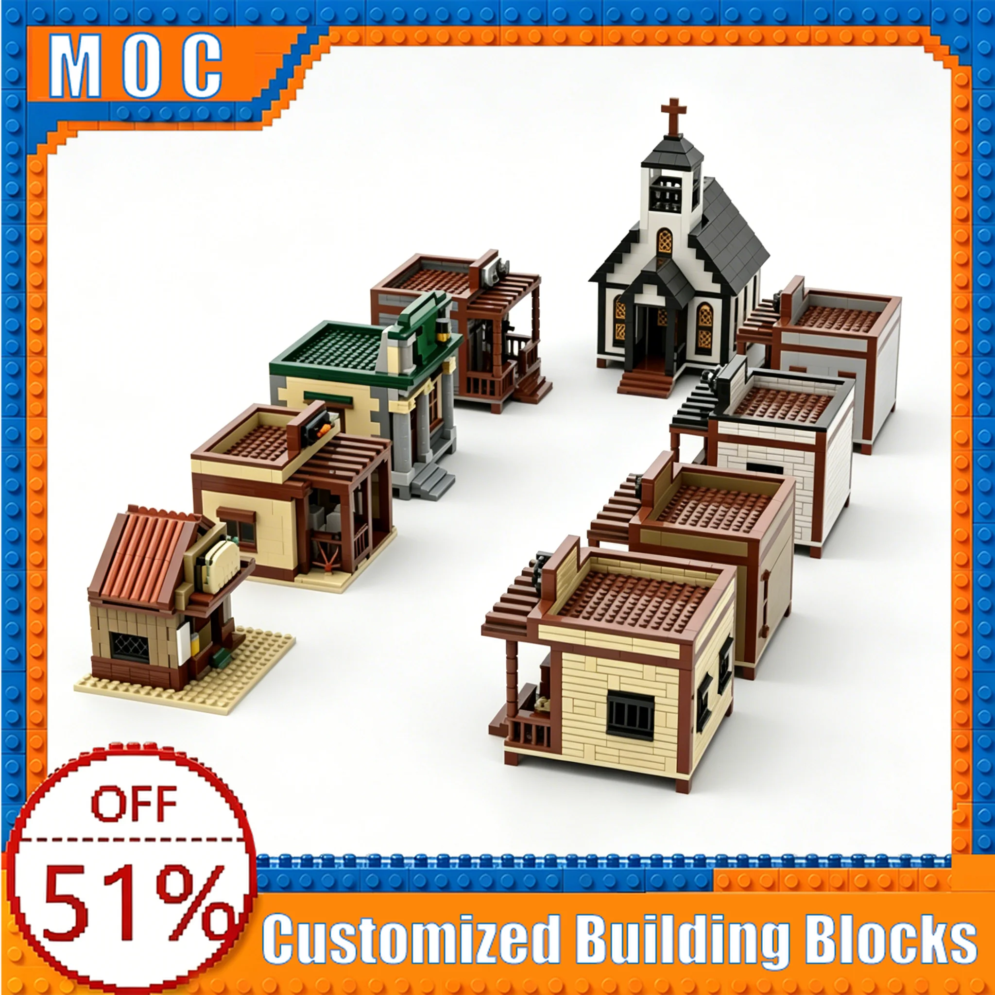 3435 PCS Small Western Town Bundle Wild West Building Blocks Model Assembly Educational Toy Creative Collection Birthday Gifts
3435 PCS Small Western Town Bundle Wild West Building Blocks Model Assembly Educational Toy Creative Collection Birthday Gifts