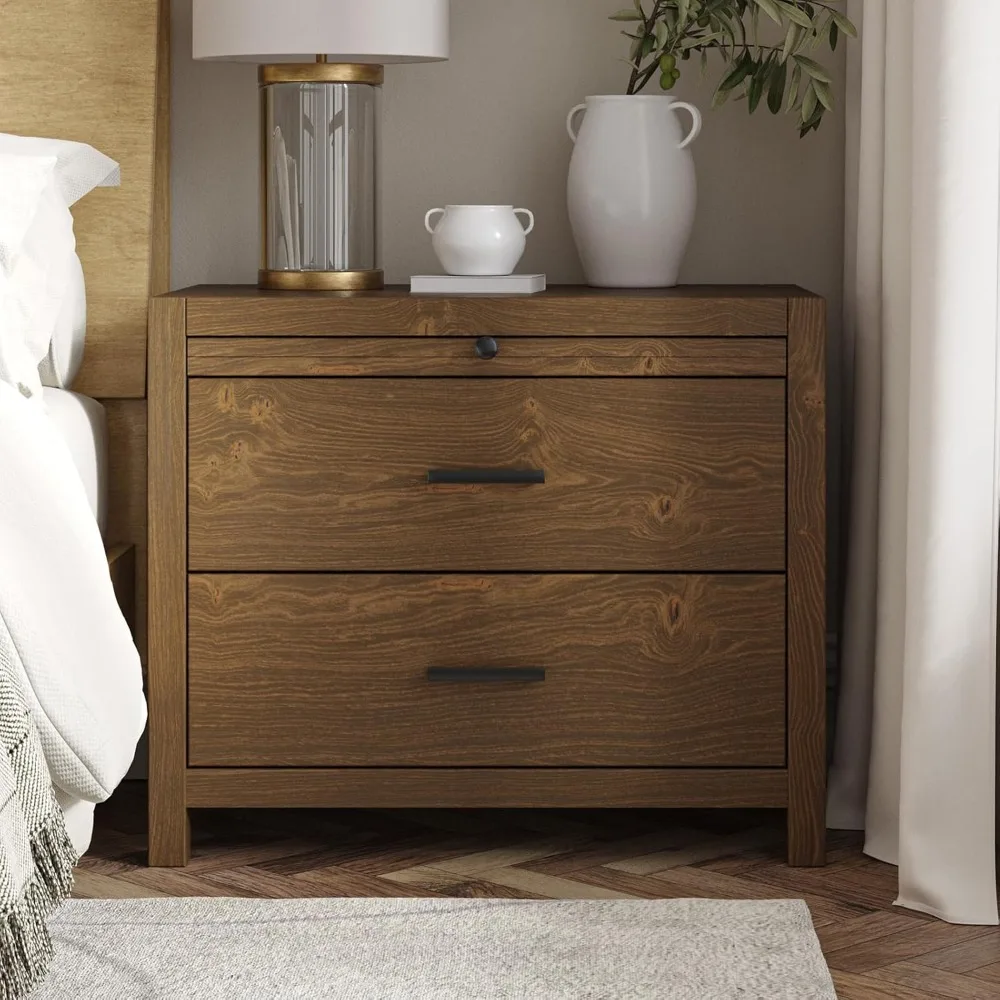 Nightstand with Drawers, Wood Nightstand Bedside Table with Storage and 1 Pull-Out Tray, Nightstand End Table
Nightstand with Drawers, Wood Nightstand Bedside Table with Storage and 1 Pull-Out Tray, Nightstand End Table