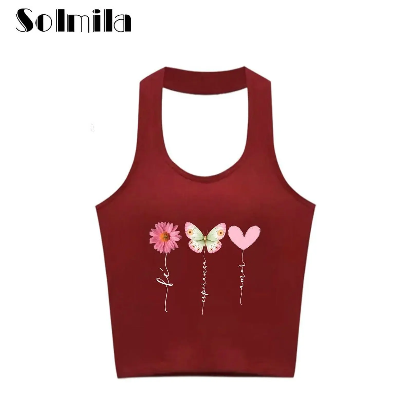 Daily Fashion Claret Casual Top Sleeveless Fashion Top Short Sleeves Slight Stretch Elasticity Suitable For Autumn
Daily Fashion Claret Casual Top Sleeveless Fashion Top Short Sleeves Slight Stretch Elasticity Suitable For Autumn