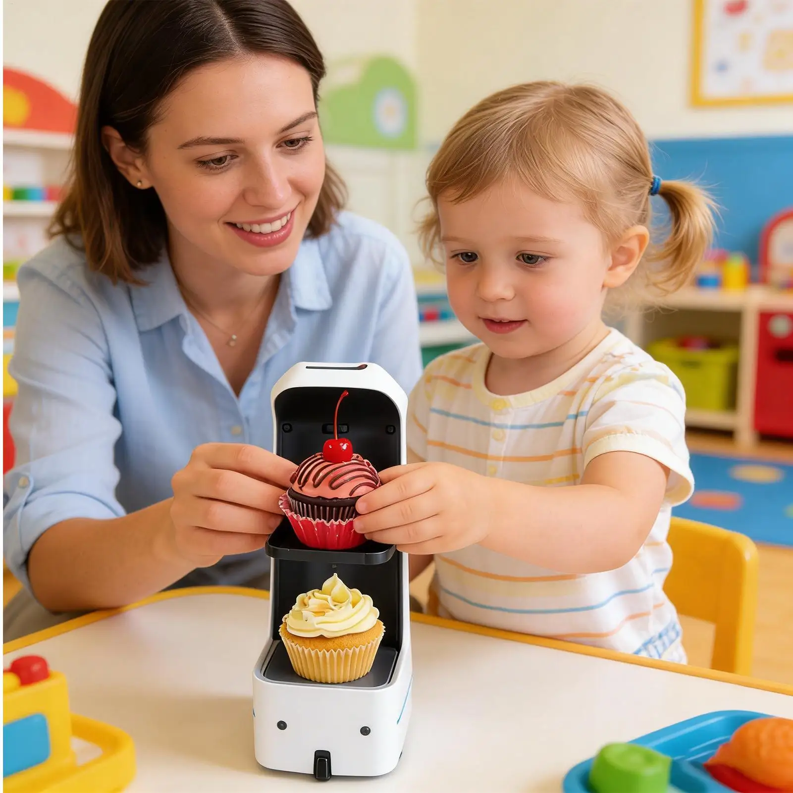 RC Robot Interactive Food Delivery Machine Remote Control Smart Robot For Home Playroom Party Holiday School Preschool Daycare
RC Robot Interactive Food Delivery Machine Remote Control Smart Robot For Home Playroom Party Holiday School Preschool Daycare