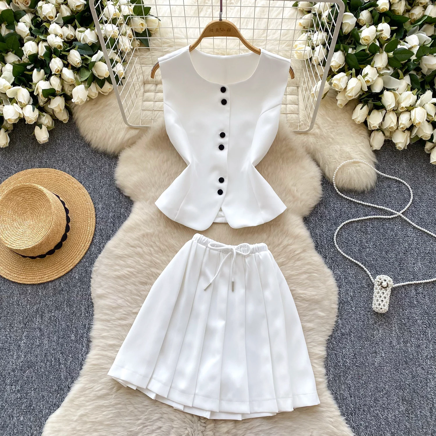 Sexy O-Neck Single Breasted elastic slim Chic Party Club Vintage Boho Women korean fashion Two Piece Set women clothing
Sexy O-Neck Single Breasted elastic slim Chic Party Club Vintage Boho Women korean fashion Two Piece Set women clothing