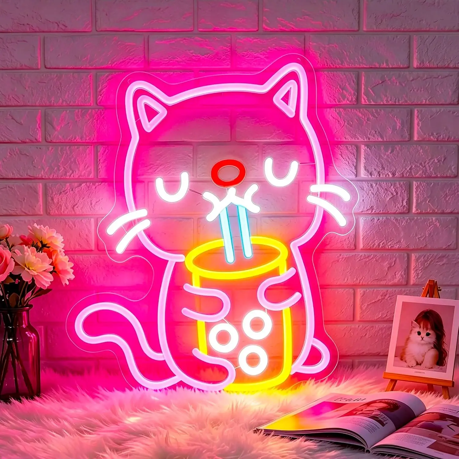 Boba Tea Neon Sign USB Powered LED Neon Light for Bar Restaurant Shop Gaming Room Bedroom Decoration Gift Art Wall Light
Boba Tea Neon Sign USB Powered LED Neon Light for Bar Restaurant Shop Gaming Room Bedroom Decoration Gift Art Wall Light