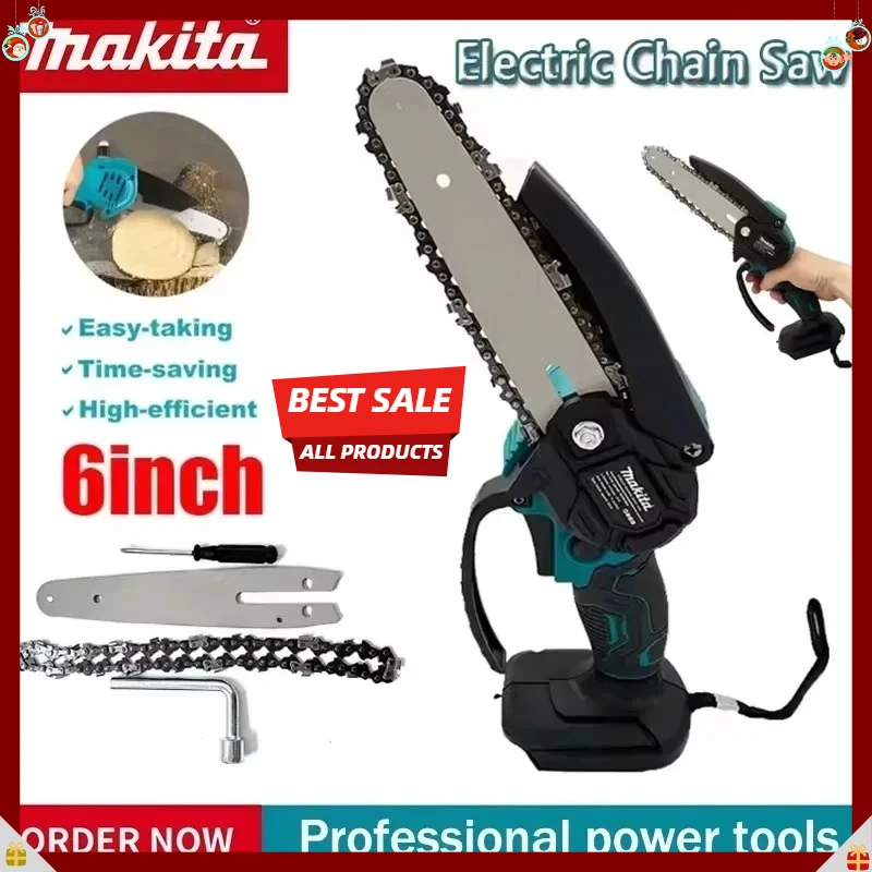 Аккумуляторная цепная пила Makita 6 дюймов, портативная, 18В, для распиловки древесины, обрезки сада, электрическая пила, электроинструмент
Аккумуляторная цепная пила Makita 6 дюймов, портативная, 18В, для распиловки древесины, обрезки сада, электрическая пила, электроинструмент