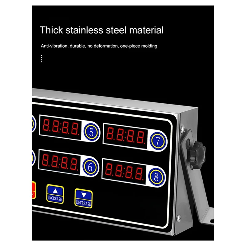 B08B-Restaurant Loud Clock 8 Channel Commercial Eighth Electronic Countdown Kitchen Timer Digital Button Timing Reminder
B08B-Restaurant Loud Clock 8 Channel Commercial Eighth Electronic Countdown Kitchen Timer Digital Button Timing Reminder