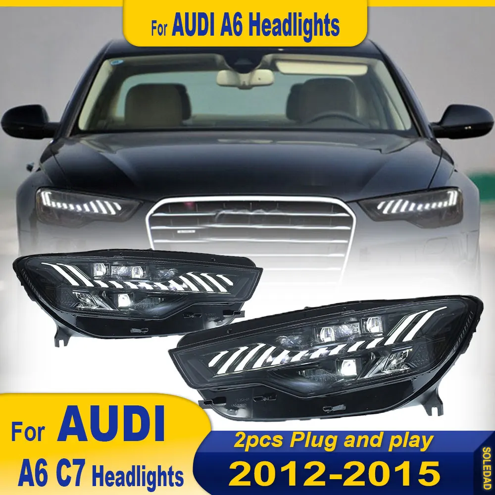Pair Car Front Lights For Audi A6 2012 2013 2014 2015 A6L C7 LED Headlight Modified Car Styling LED DRL Lights Plug and Play
Pair Car Front Lights For Audi A6 2012 2013 2014 2015 A6L C7 LED Headlight Modified Car Styling LED DRL Lights Plug and Play