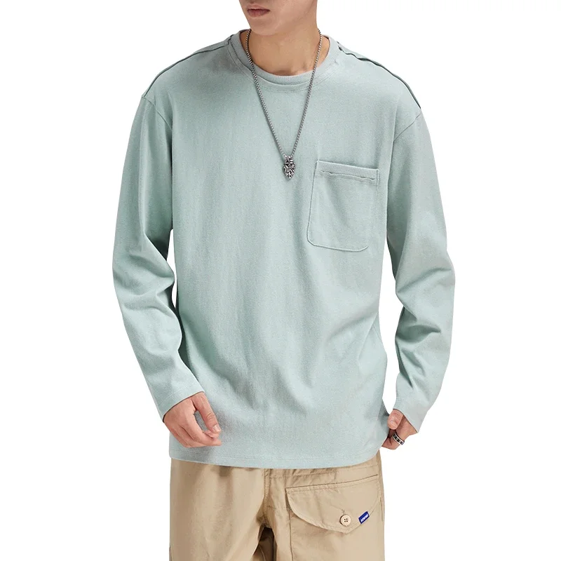 2025 Autumn Trend Brand New Men's Cotton Long Sleeve Loose T-shirt Japanese Harajuku American Tooling Round Neck Pocket T-shirt
2025 Autumn Trend Brand New Men's Cotton Long Sleeve Loose T-shirt Japanese Harajuku American Tooling Round Neck Pocket T-shirt