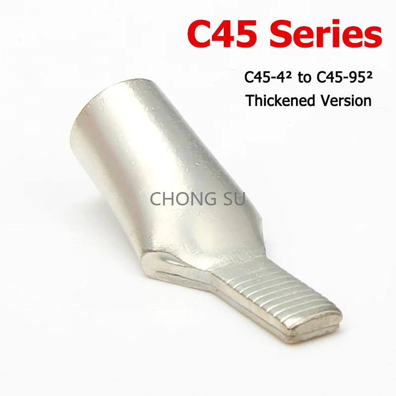 1-100pcs C45-4 6 10 16 25 35 50 70 95 Wire Connector Thickned Nose Copper Aluminum Terminals Battery Cable Lugs DZ47 Contact Pin
1-100pcs C45-4 6 10 16 25 35 50 70 95 Wire Connector Thickned Nose Copper Aluminum Terminals Battery Cable Lugs DZ47 Contact Pin