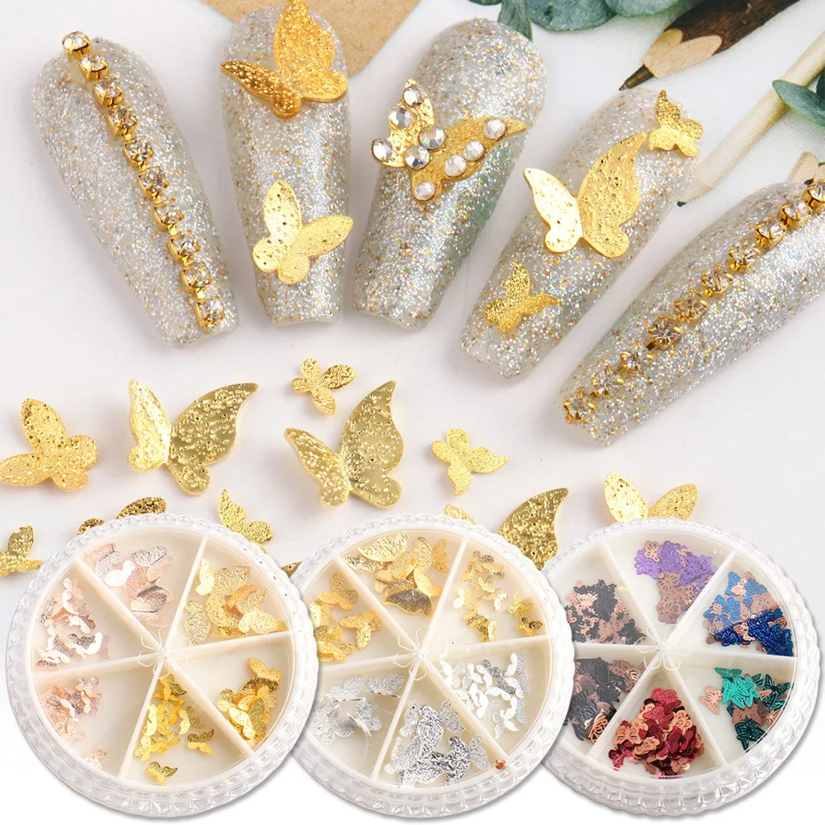Nail Art Butterfly Jewelry INS Style DIY Nail Art Three-dimensional Metal Frosted Butterfly Nail Sequins
Nail Art Butterfly Jewelry INS Style DIY Nail Art Three-dimensional Metal Frosted Butterfly Nail Sequins