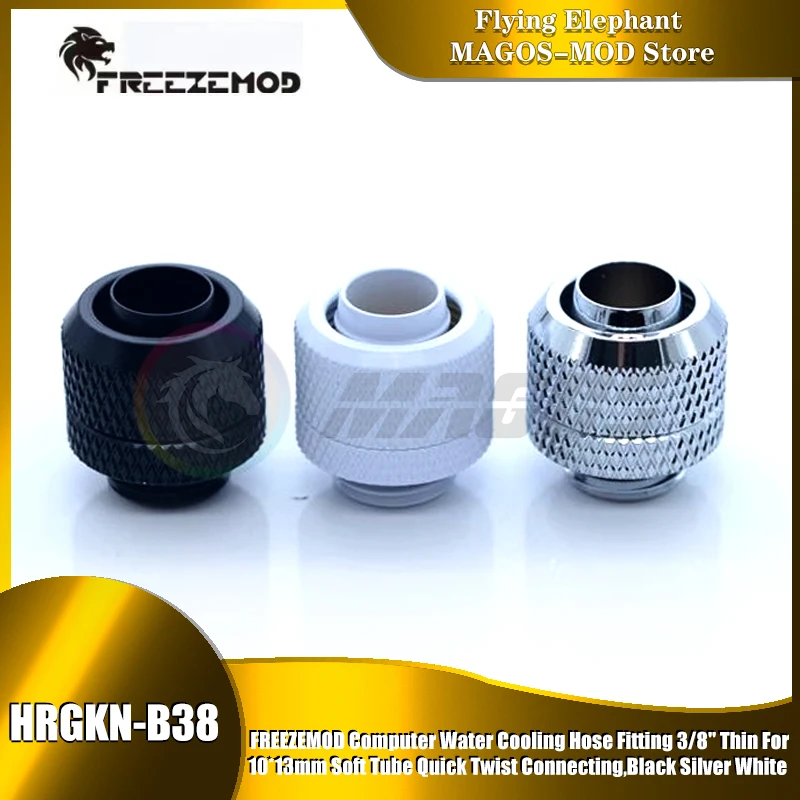 FREEZEMOD Computer Water Cooling Hose Fitting3/8''Thin For 10*13mm Soft Tube Quick Twist Connecting,Black Silver White HRGKN-B38
FREEZEMOD Computer Water Cooling Hose Fitting3/8''Thin For 10*13mm Soft Tube Quick Twist Connecting,Black Silver White HRGKN-B38