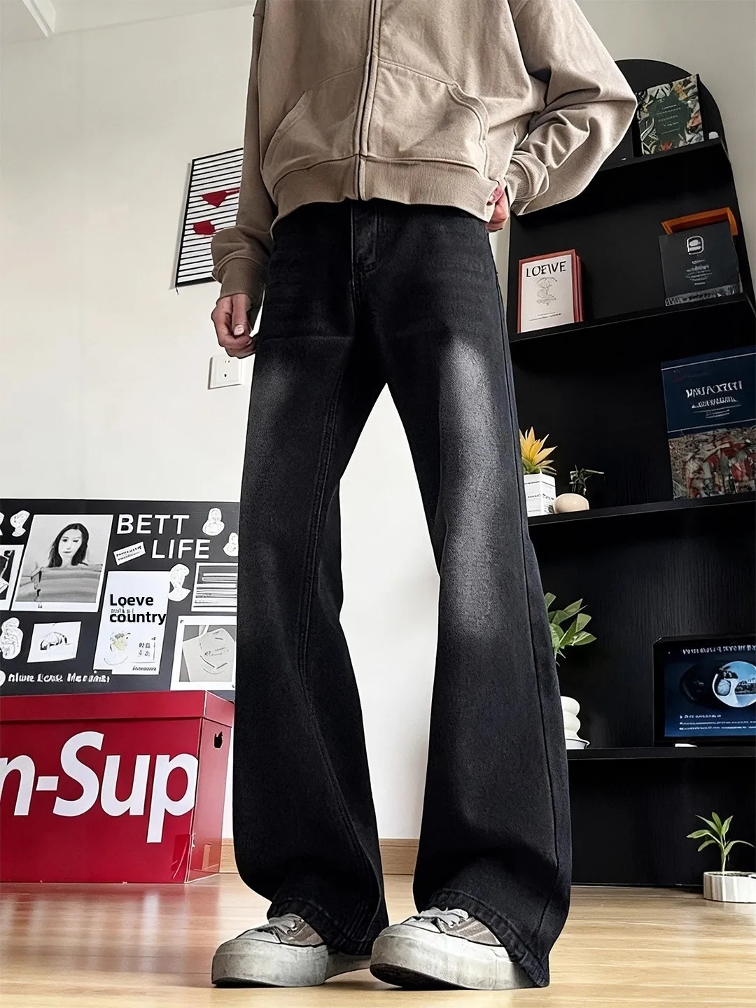 Мужские зимние джинсы с флисовой подкладкой, прямые, зауженные, в американском стиле, молодежные, трендовые
Мужские зимние джинсы с флисовой подкладкой, прямые, зауженные, в американском стиле, молодежные, трендовые