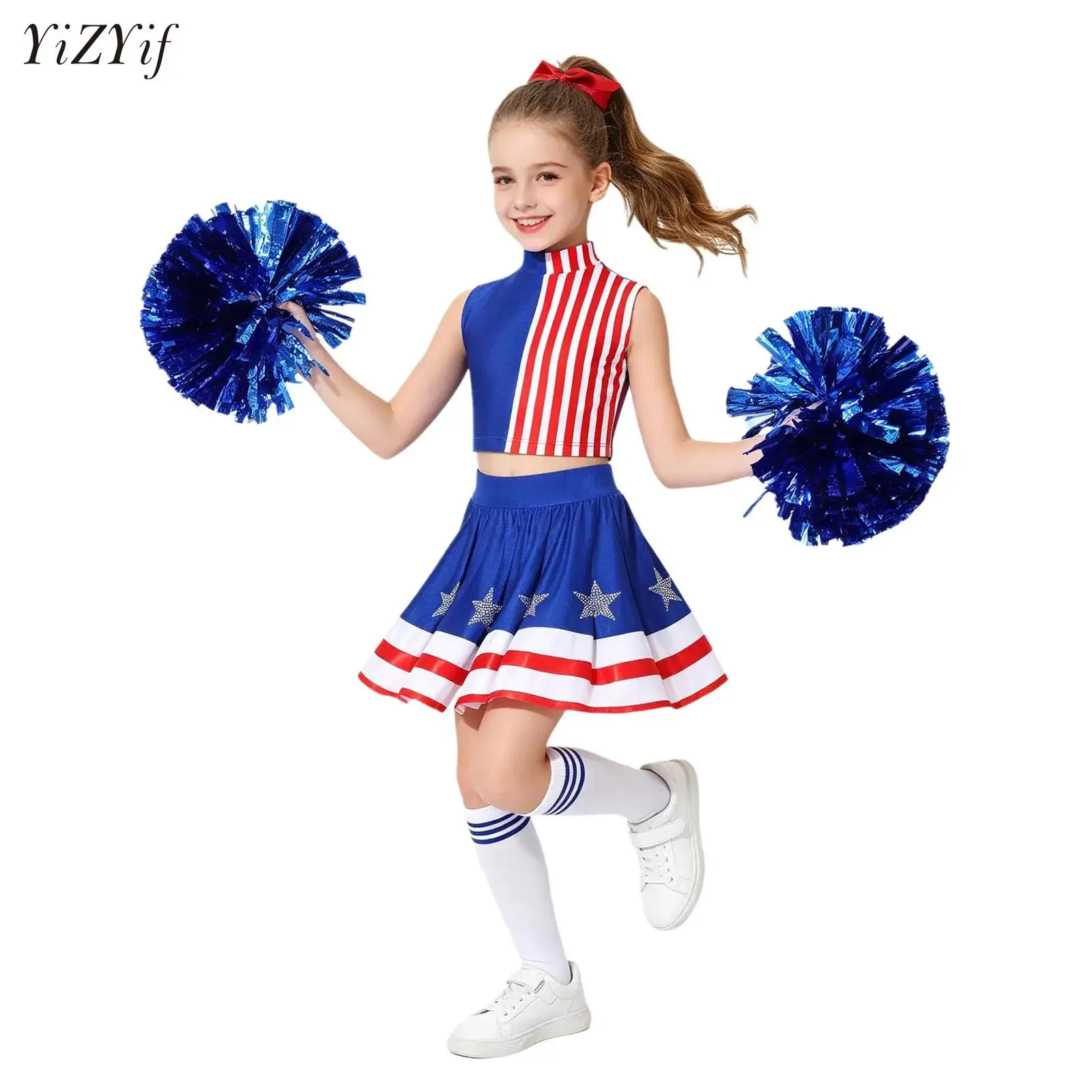 Kids Girls Ballet Dance Sets Rhinestones Cheerleading Gymnastics Crop Top with Skirt Suit Figure Skating Performance Costume
Kids Girls Ballet Dance Sets Rhinestones Cheerleading Gymnastics Crop Top with Skirt Suit Figure Skating Performance Costume