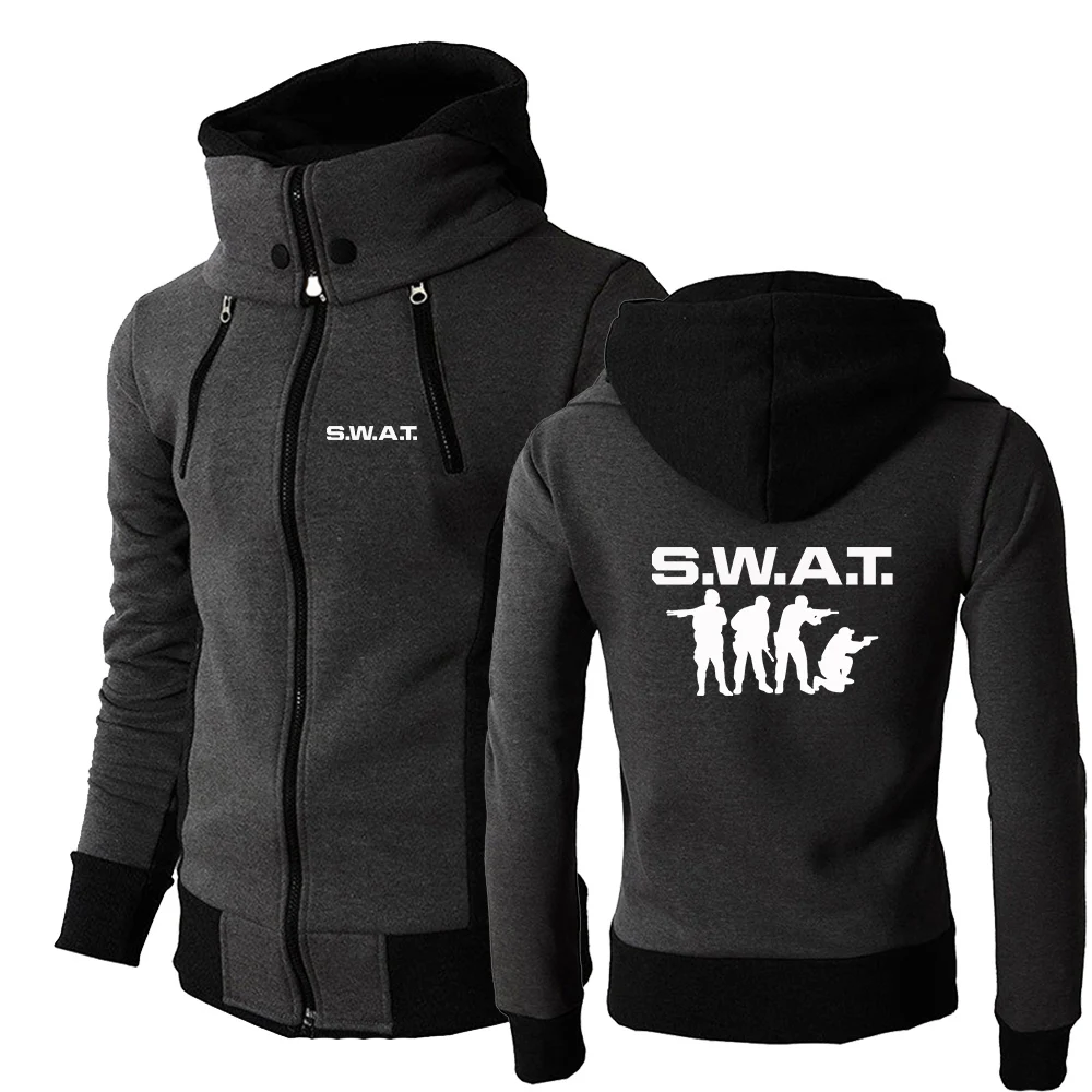 SWAT Men's Zipper Hooded Sweatshirt Gym Workout Spring and Autumn Loose Fitness Hoodies Sports Casual Zipper Jacket Clothing
SWAT Men's Zipper Hooded Sweatshirt Gym Workout Spring and Autumn Loose Fitness Hoodies Sports Casual Zipper Jacket Clothing