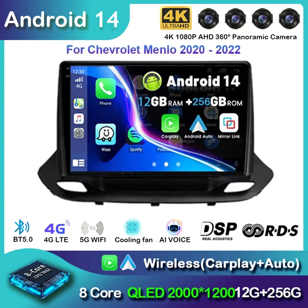 Android 14 Car Radio Carplay For Chevrolet Menlo 2020 - 2022 Auto WIFI 4G QLED Multimedia Video Player GPS Navigation DSP NO DVD
Android 14 Car Radio Carplay For Chevrolet Menlo 2020 - 2022 Auto WIFI 4G QLED Multimedia Video Player GPS Navigation DSP NO DVD