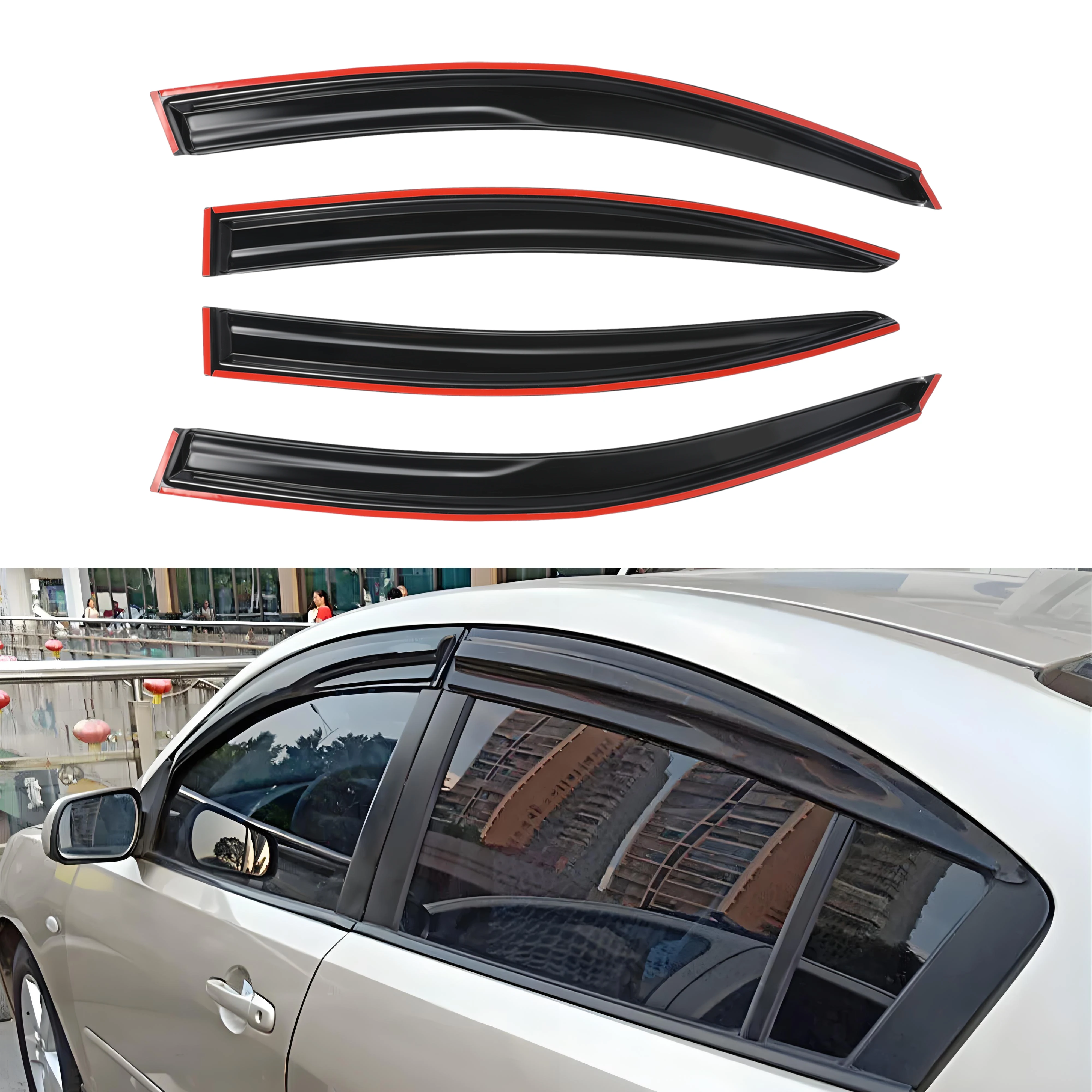 Дефлекторы окон (ветровики) для Mazda 3 Седан 2004-2009 годов, защита от солнца и дождя
Дефлекторы окон (ветровики) для Mazda 3 Седан 2004-2009 годов, защита от солнца и дождя