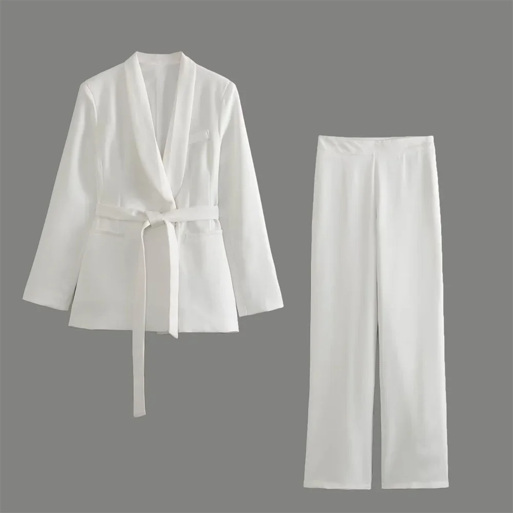 LIBIELIY LIBIELIY 2025ZAR Spring/Summer New Women's Fashion Crowd Matching Belt Dress Suit Coat Side Zipper Hanging Pants Set
LIBIELIY LIBIELIY 2025ZAR Spring/Summer New Women's Fashion Crowd Matching Belt Dress Suit Coat Side Zipper Hanging Pants Set