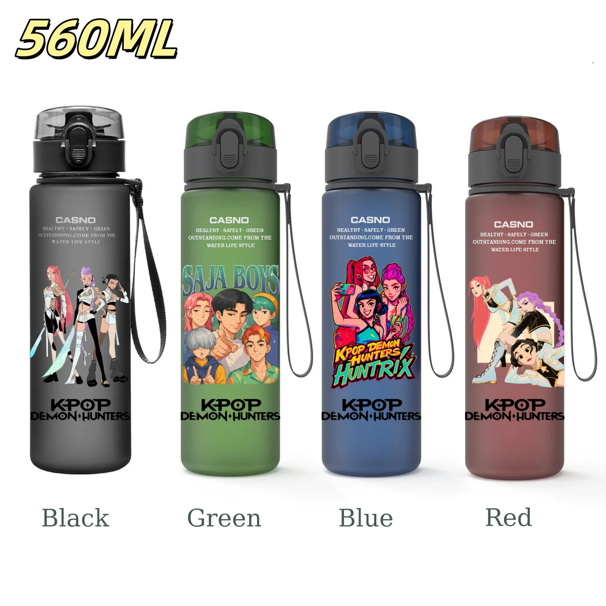 Anime 560ML KPop Demon Hunters Sports Water Bottles Leak Proof Plastic Drinking Cup Portable Outdoor Sports Drinking Tools Gift
Anime 560ML KPop Demon Hunters Sports Water Bottles Leak Proof Plastic Drinking Cup Portable Outdoor Sports Drinking Tools Gift