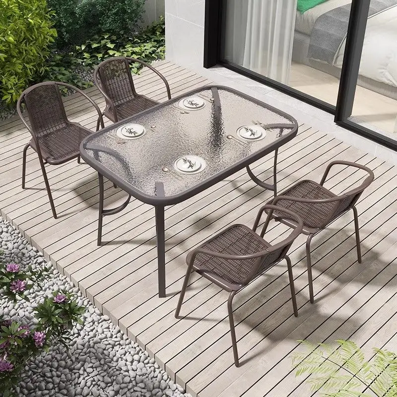 Outdoor tables and chairs Garden Outdoor courtyard Balcony Leisure rattan cafe Drinking tea Waterproof sunscreen Coffeechair co
Outdoor tables and chairs Garden Outdoor courtyard Balcony Leisure rattan cafe Drinking tea Waterproof sunscreen Coffeechair co
