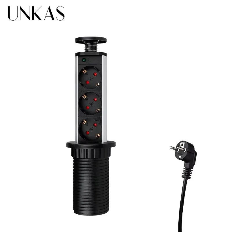 UNKAS 16A PULL POP UP 3 Power EU Socket Dual USB Port Kitchen Table Desktop Sockets Retractable Countertops Plug
UNKAS 16A PULL POP UP 3 Power EU Socket Dual USB Port Kitchen Table Desktop Sockets Retractable Countertops Plug