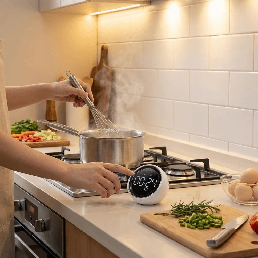 Voice Controlled Magnetic Kitchen Timer LED Display Standing Intelligent Voice Timer Round Cooking Timer Digital Timer
Voice Controlled Magnetic Kitchen Timer LED Display Standing Intelligent Voice Timer Round Cooking Timer Digital Timer