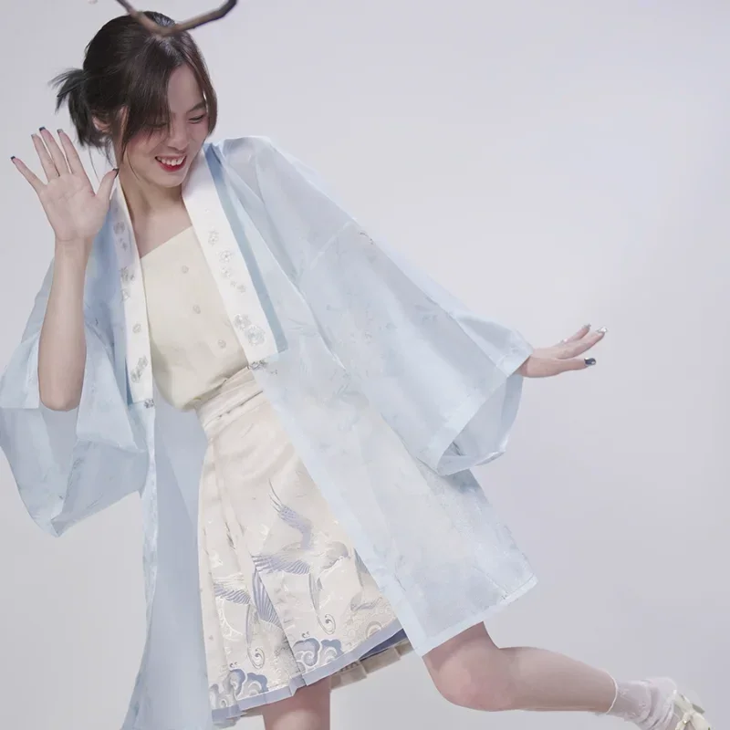 Ming Dynasty Cute Blue Bird Mini Hanfu Horse Face Skirt Chinese Style Jk Skirt for Women Summer Fashion Vintage Student Skirt
Ming Dynasty Cute Blue Bird Mini Hanfu Horse Face Skirt Chinese Style Jk Skirt for Women Summer Fashion Vintage Student Skirt