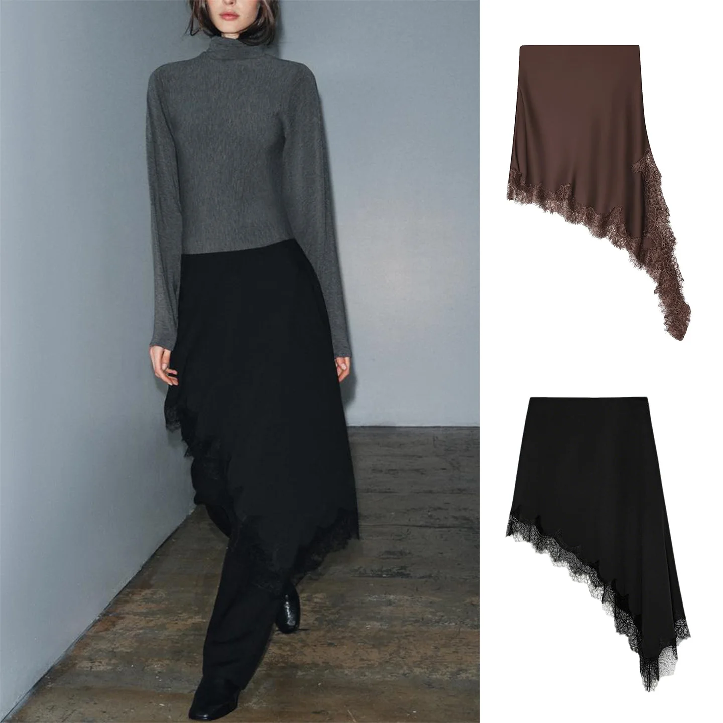 Winter New Casual Sle Asymmetric Hem Lace Trimmed Skirt mid Waist f Body ort Skirt for Women Ci Commute Polyest...
Winter New Casual Sle Asymmetric Hem Lace Trimmed Skirt mid Waist f Body ort Skirt for Women Ci Commute Polyest...