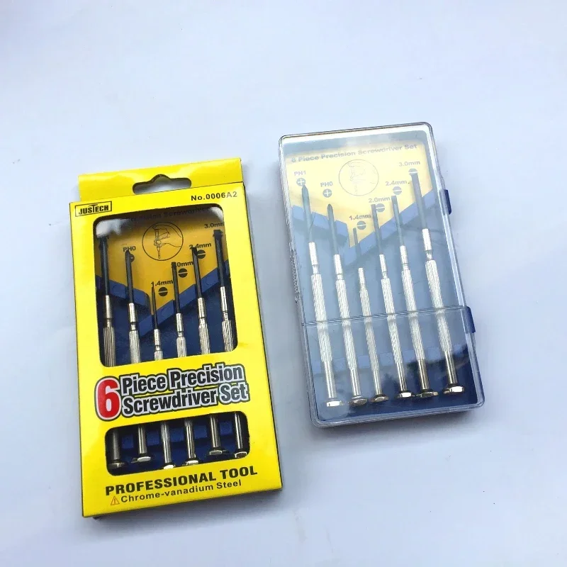 Multifunctional 6-piece Clock Screwdriver Set Small Screwdriver Slotted Cross Set Precision Instrument Maintenance Tool
Multifunctional 6-piece Clock Screwdriver Set Small Screwdriver Slotted Cross Set Precision Instrument Maintenance Tool