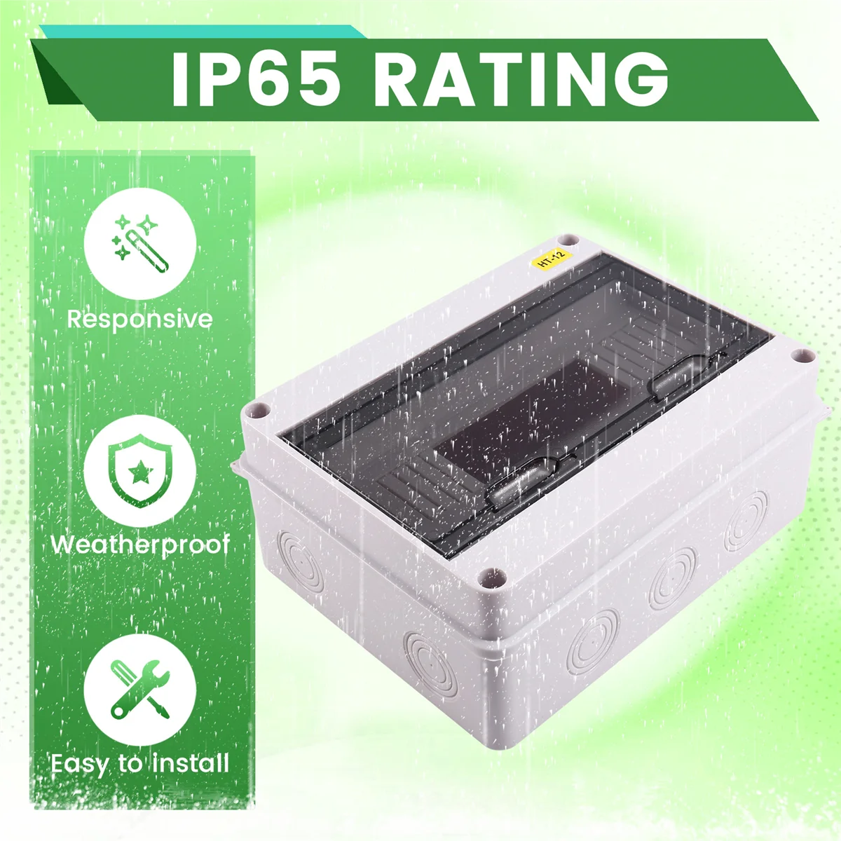 ABLK HT-12 Way IP65 Mcb Breaker Box Distribution Protection Box ABS Power Electronic Din Rail Enclosure for Circuit Breaker
ABLK HT-12 Way IP65 Mcb Breaker Box Distribution Protection Box ABS Power Electronic Din Rail Enclosure for Circuit Breaker