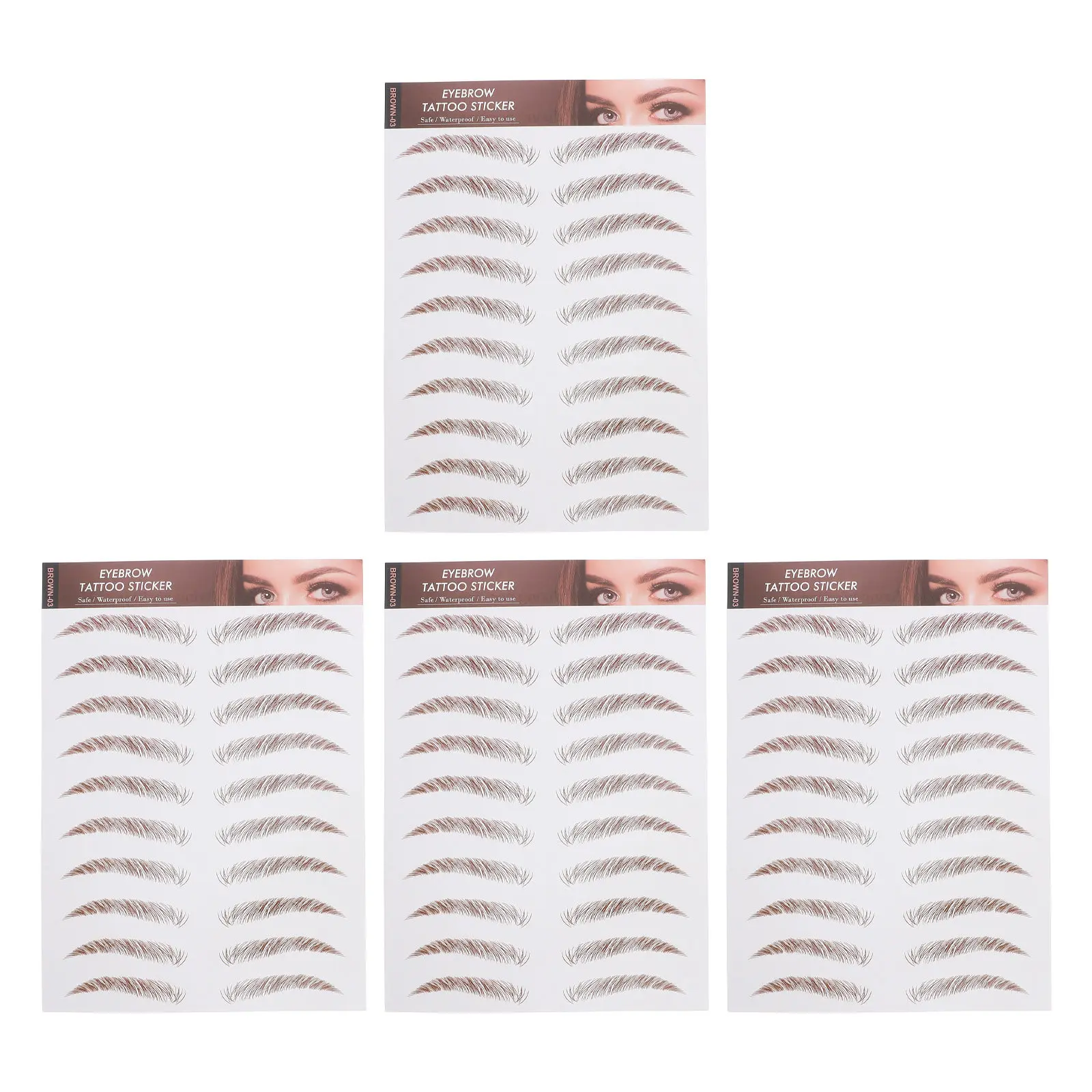 4Pcs 6D Hair-Like Eyebrow Tattoo Stickers Waterproof False Eyebrows Reusable Universal Shapes Eyebrow Stickers for Female
4Pcs 6D Hair-Like Eyebrow Tattoo Stickers Waterproof False Eyebrows Reusable Universal Shapes Eyebrow Stickers for Female