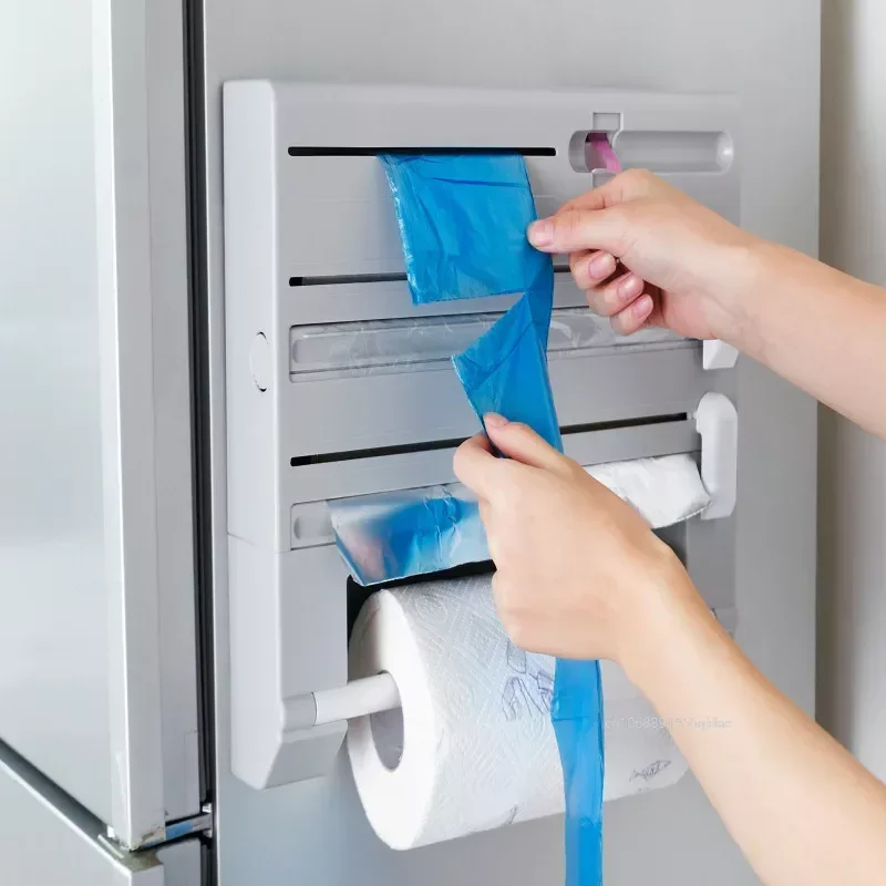 Paper Towel Holder, Seasoning Bottle Rack, Kitchen Organizers, Cling Film Cutting Holder, Accessories, 6 in 1
Paper Towel Holder, Seasoning Bottle Rack, Kitchen Organizers, Cling Film Cutting Holder, Accessories, 6 in 1