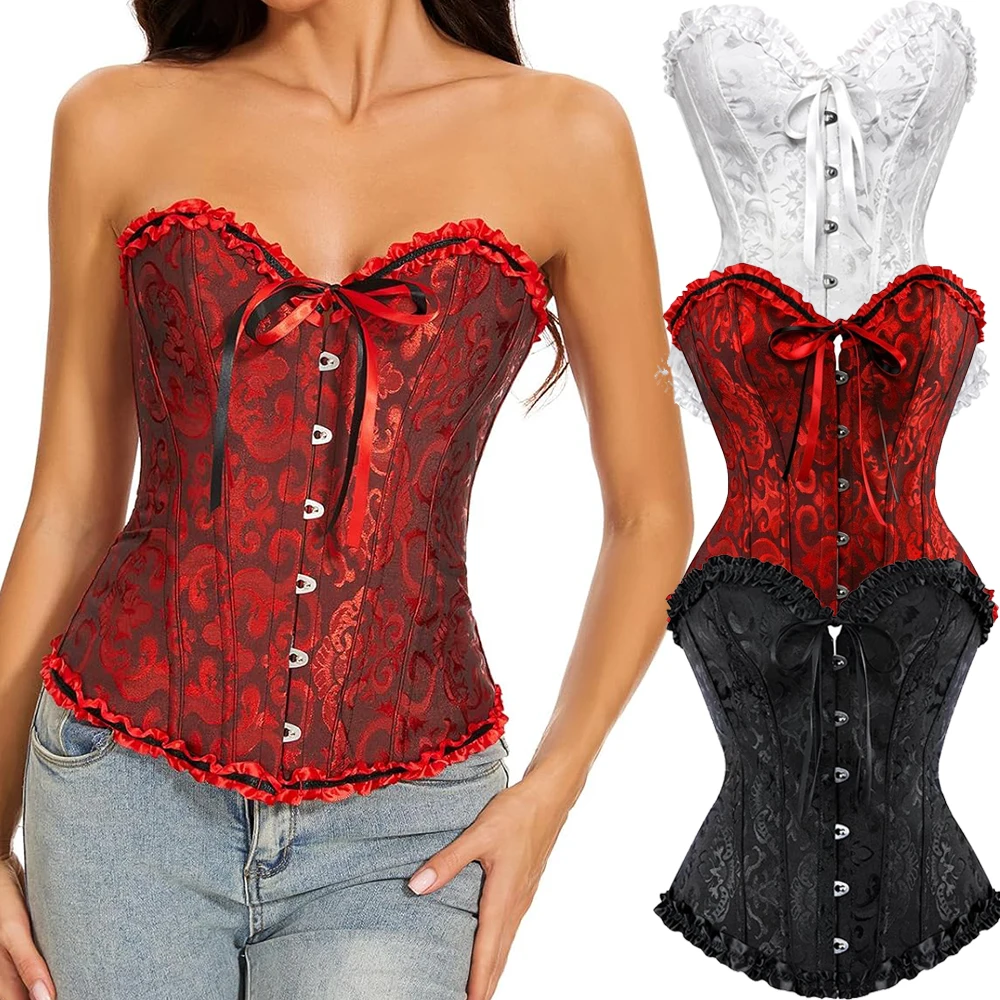 Женский корсет на шнуровке с завышенной талией, бюстье, корсеты для коррекции фигуры, топ, сексуальное нижнее белье, женская вечерние праздничная одежда, новинка больших размеров
Женский корсет на шнуровке с завышенной талией, бюстье, корсеты для коррекции фигуры, топ, сексуальное нижнее белье, женская вечерние праздничная одежда, новинка больших размеров