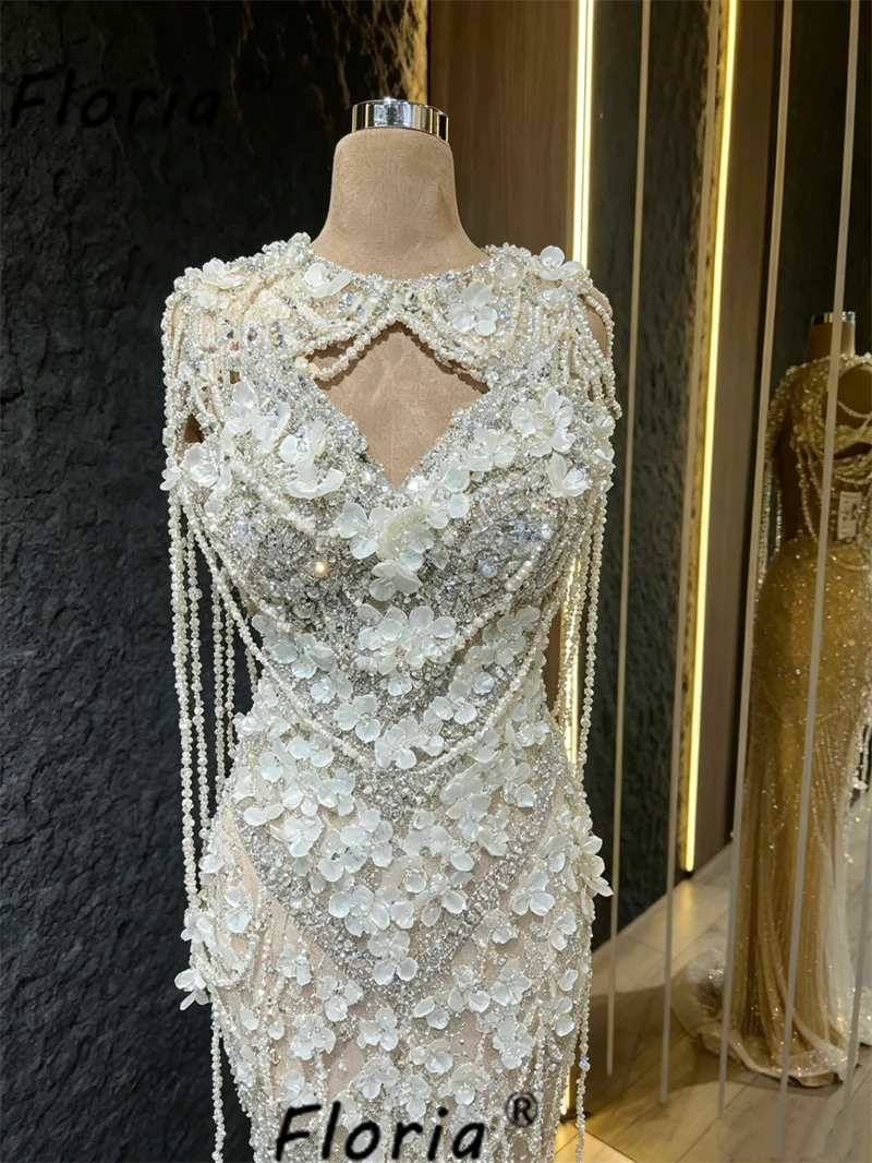 Gorgeous Pearls Tassel Mermaid Evening Dress Heavy Beads Crystal 4D Flowes Long Wedding Party Gowns Vestidos de gala Customized
Gorgeous Pearls Tassel Mermaid Evening Dress Heavy Beads Crystal 4D Flowes Long Wedding Party Gowns Vestidos de gala Customized