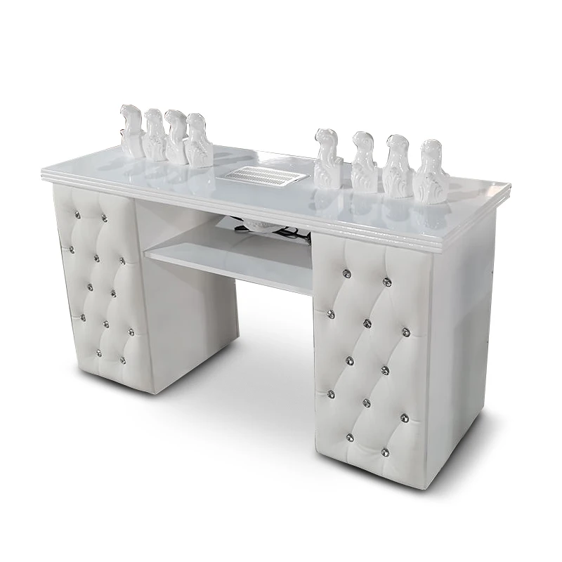 Beauty Furniture Wooden White Manicure Table Antique Tufted Leather Art Salon Tech Nail Table With Drawers
Beauty Furniture Wooden White Manicure Table Antique Tufted Leather Art Salon Tech Nail Table With Drawers