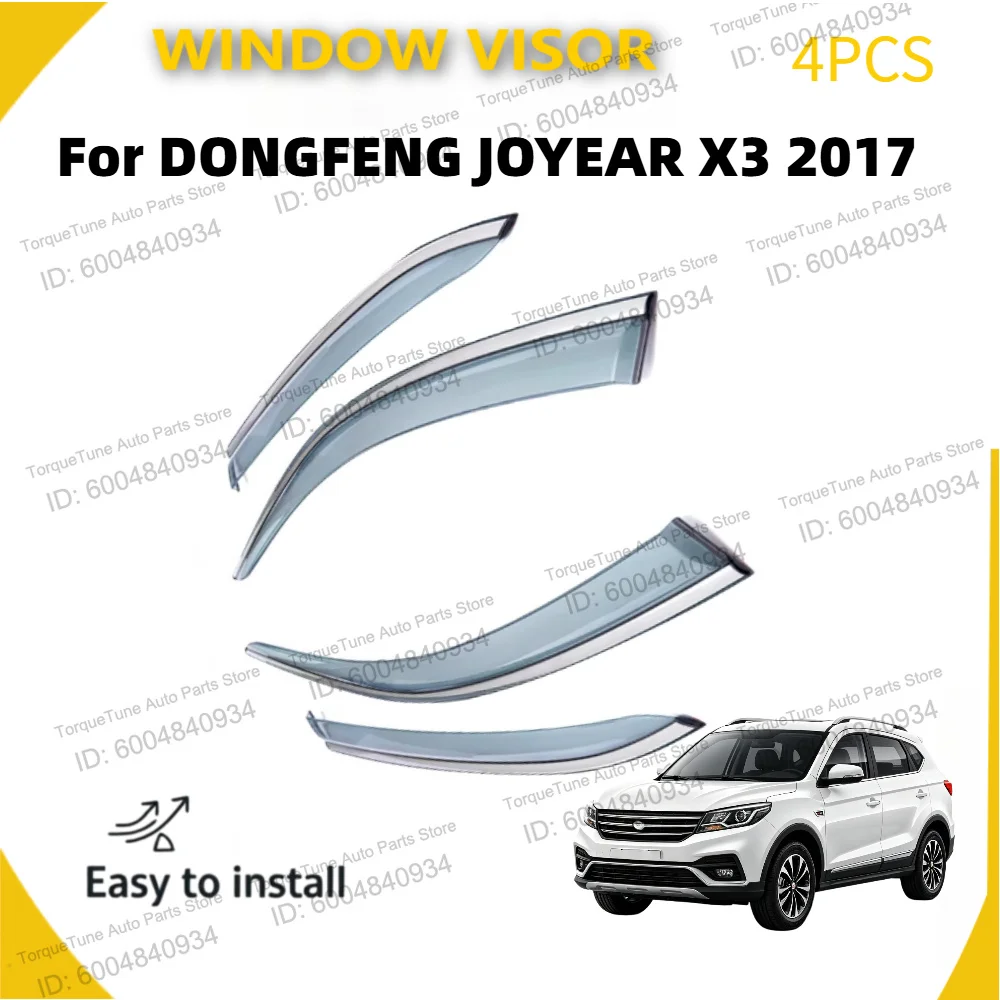 High Quality Window Visor for DONGFENG JOYEAR X3 2017, Rain Guard Sun Shade with Stainless Steel Trim, Easy Install
High Quality Window Visor for DONGFENG JOYEAR X3 2017, Rain Guard Sun Shade with Stainless Steel Trim, Easy Install