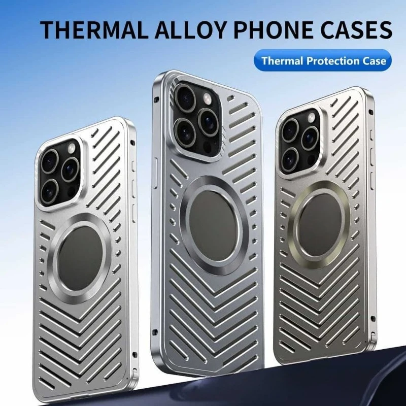 Luxury Aluminum Metal Heat Dissipation Shockproof Magnetic Phone Cases for IPhone 12 13 14 15 16 Pro Promax Series
Luxury Aluminum Metal Heat Dissipation Shockproof Magnetic Phone Cases for IPhone 12 13 14 15 16 Pro Promax Series