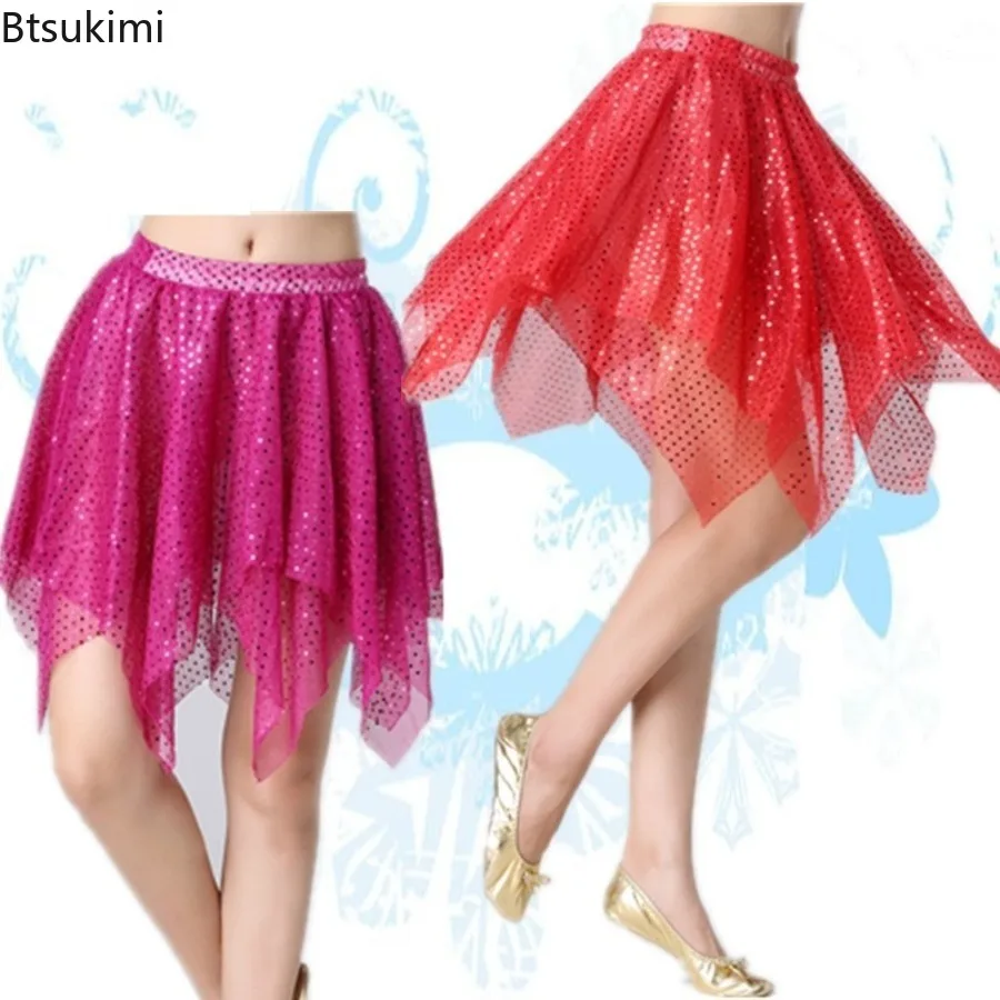 Новинка 2023 года, женские танцевальные костюмы для выступлений, юбки, модные блестящие юбки с блестками, юбка для латинских танцев для взрослых, одежда для танца живота
Новинка 2023 года, женские танцевальные костюмы для выступлений, юбки, модные блестящие юбки с блестками, юбка для латинских танцев для взрослых, одежда для танца живота