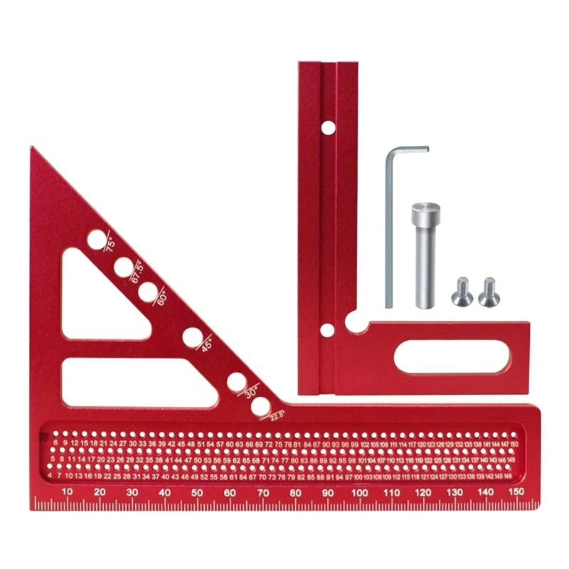 AD33 HOT Woodworking Triangular Hole Ruler With Angle Locating Pin And T-Marking Hole Multi-Angle Measuring Tool
AD33 HOT Woodworking Triangular Hole Ruler With Angle Locating Pin And T-Marking Hole Multi-Angle Measuring Tool