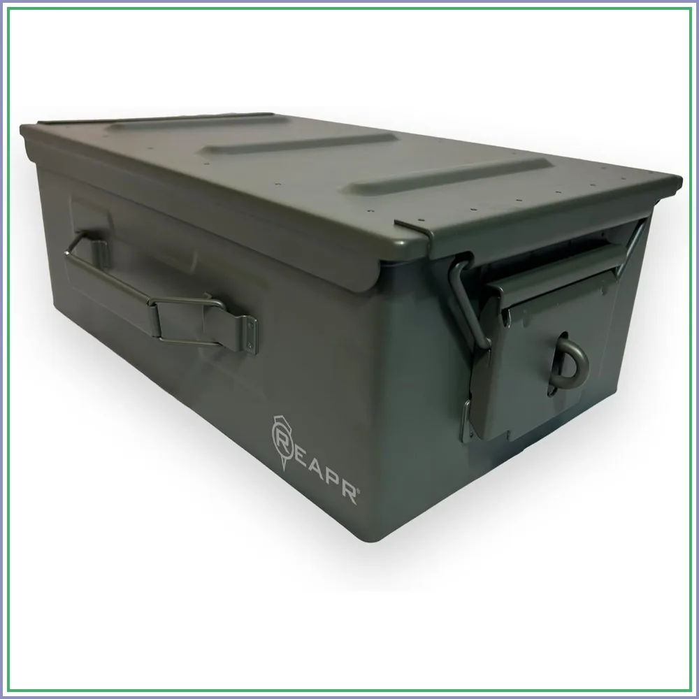 Heavy Duty Locking Metal Ammo Storage Box, Airtight Watertight 30 Cal 50 Cal Case for Rifle Shotgun Pistol, Military Footlocker Style Tool Organizer
Heavy Duty Locking Metal Ammo Storage Box, Airtight Watertight 30 Cal 50 Cal Case for Rifle Shotgun Pistol, Military Footlocker Style Tool Organizer