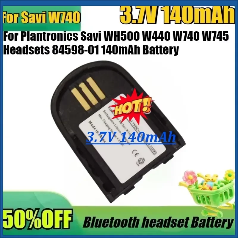 For Plantronics Savi WH500 W440 W740 W745 Headsets 84598-01 140mAh Battery New PA-PL009 3.7V 140mAh high quality Battery
For Plantronics Savi WH500 W440 W740 W745 Headsets 84598-01 140mAh Battery New PA-PL009 3.7V 140mAh high quality Battery