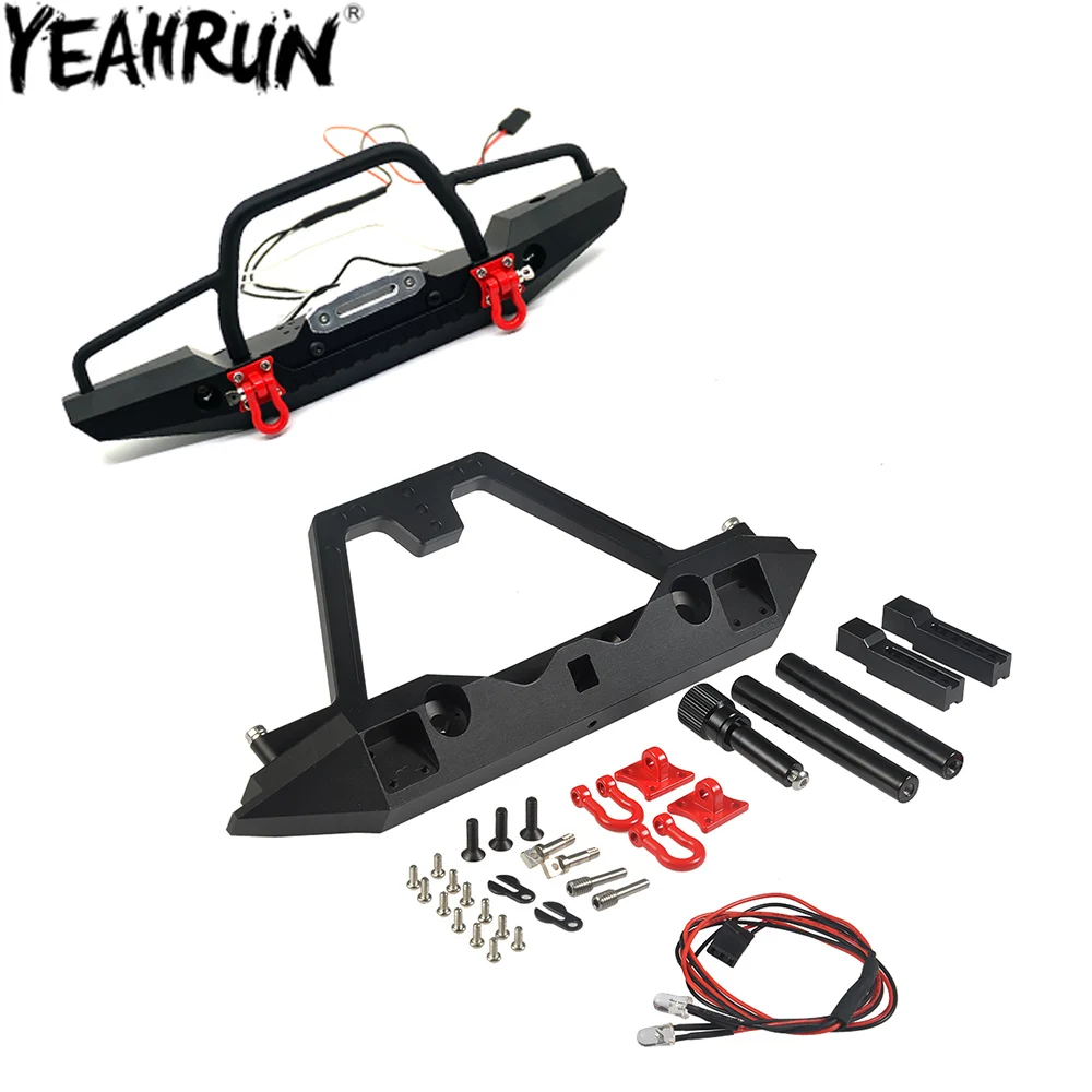 YEAHRUN RC Car Metal Front & Rear Bumper with Trailer Hook for 1/10 RC Crawler TRX4 Upgrade Parts
YEAHRUN RC Car Metal Front & Rear Bumper with Trailer Hook for 1/10 RC Crawler TRX4 Upgrade Parts