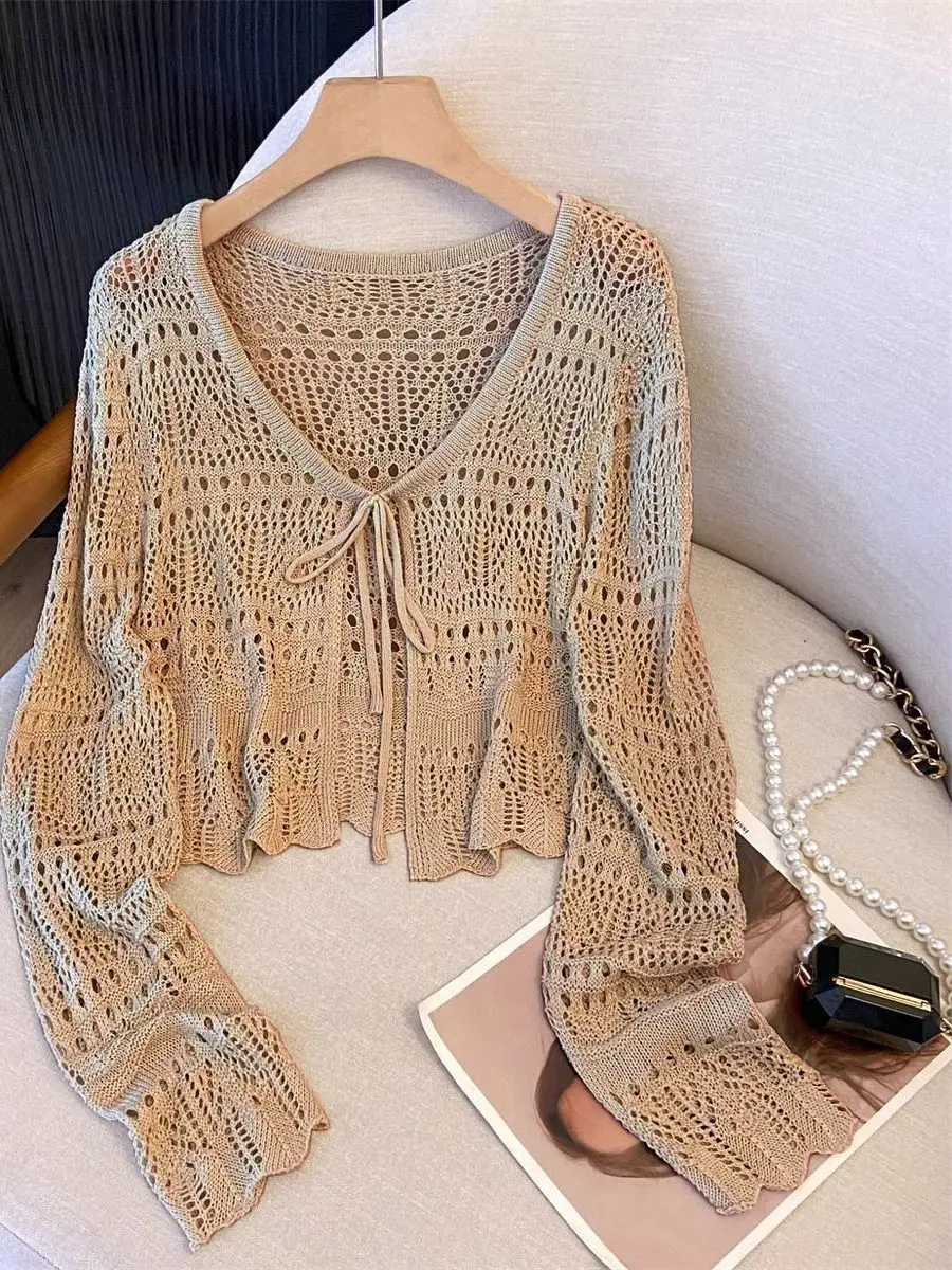 Faionable ort Knitted Sweater Women's Summer 2025 Korean Sle Light Breathable Open Cardigan Versatile Lightweight Top
Faionable ort Knitted Sweater Women's Summer 2025 Korean Sle Light Breathable Open Cardigan Versatile Lightweight Top