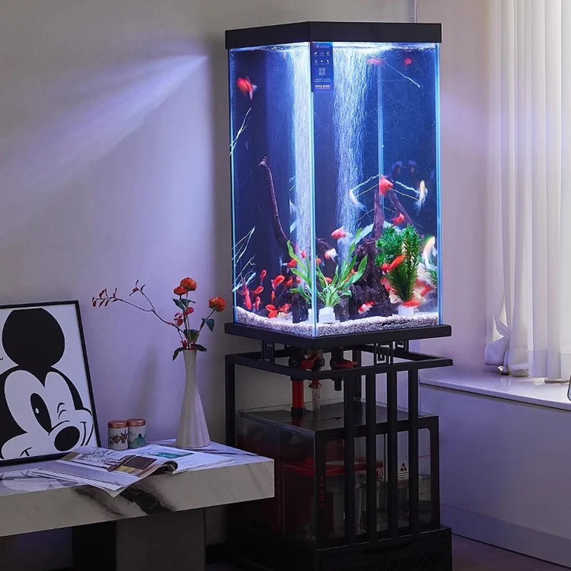 Modern Creative Ultra Clear Glass Integrated Bottom Filter Overflow Self-Cleaning Floor-Standing Aquariums Pet Products FYFT
Modern Creative Ultra Clear Glass Integrated Bottom Filter Overflow Self-Cleaning Floor-Standing Aquariums Pet Products FYFT