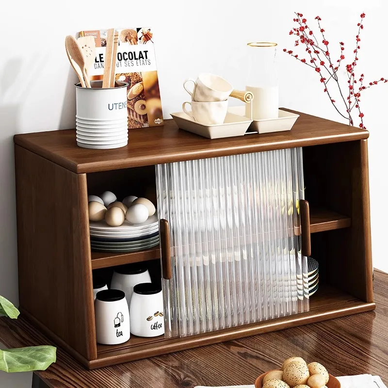 Japanese-style solid wood dining side desktop storage cabinet, bowl walnut color dining table storage rack, countertop rack
Japanese-style solid wood dining side desktop storage cabinet, bowl walnut color dining table storage rack, countertop rack