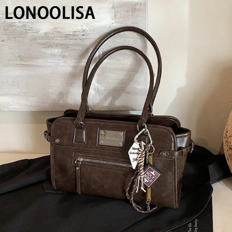 LONOOLISA High-capacity Women PU Leather Shoulder Bag Lady Crossbody Bag New Y2K Top-handle Bags with Short Handle Handbags
LONOOLISA High-capacity Women PU Leather Shoulder Bag Lady Crossbody Bag New Y2K Top-handle Bags with Short Handle Handbags