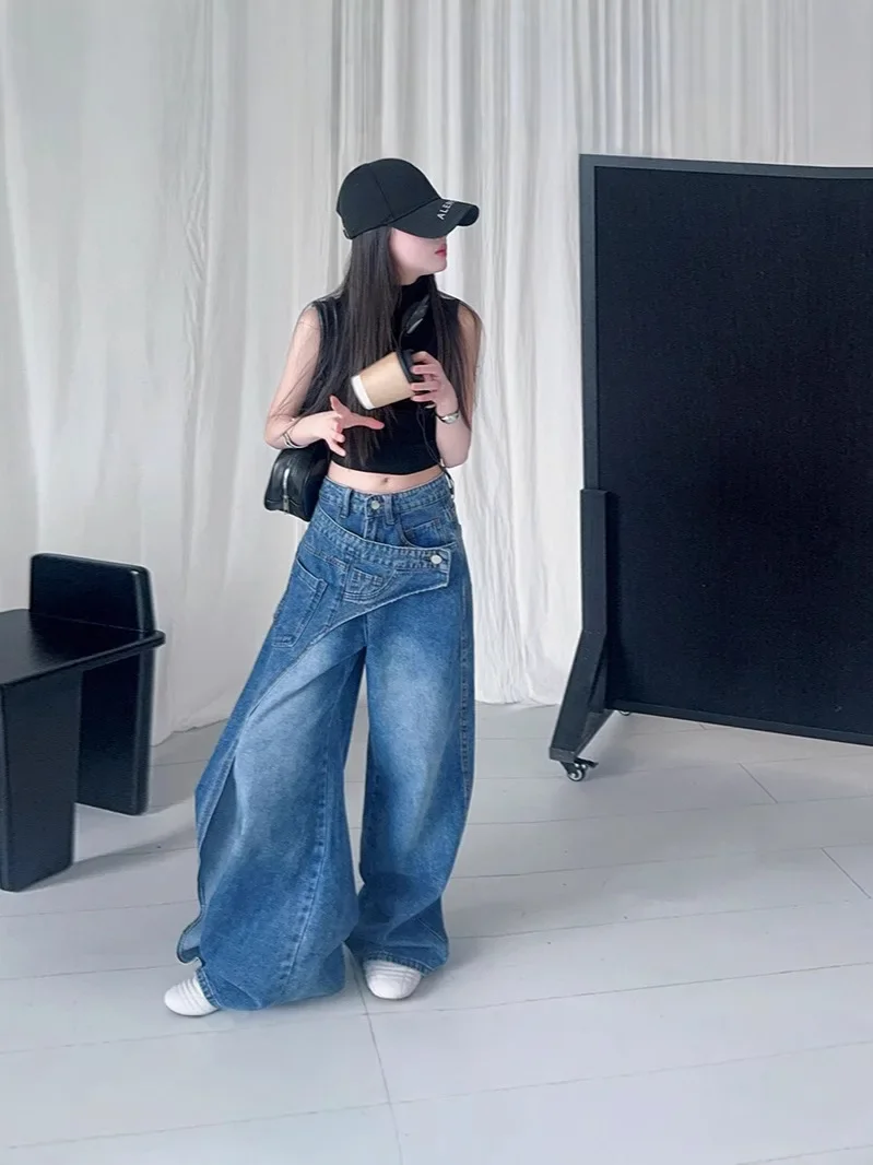 Jeans Child Trousers For Tween Girl Loose Retro Casual Denim Pants Spring Autumn Kids Street Trendy Deconstruction Asymmetrical
Jeans Child Trousers For Tween Girl Loose Retro Casual Denim Pants Spring Autumn Kids Street Trendy Deconstruction Asymmetrical